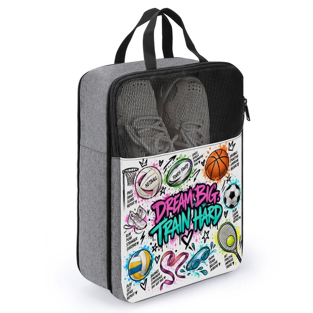 Dream Big. Train Hard. Sports Shoe Bag for Tween Girls | Sutton Sisters Australia
