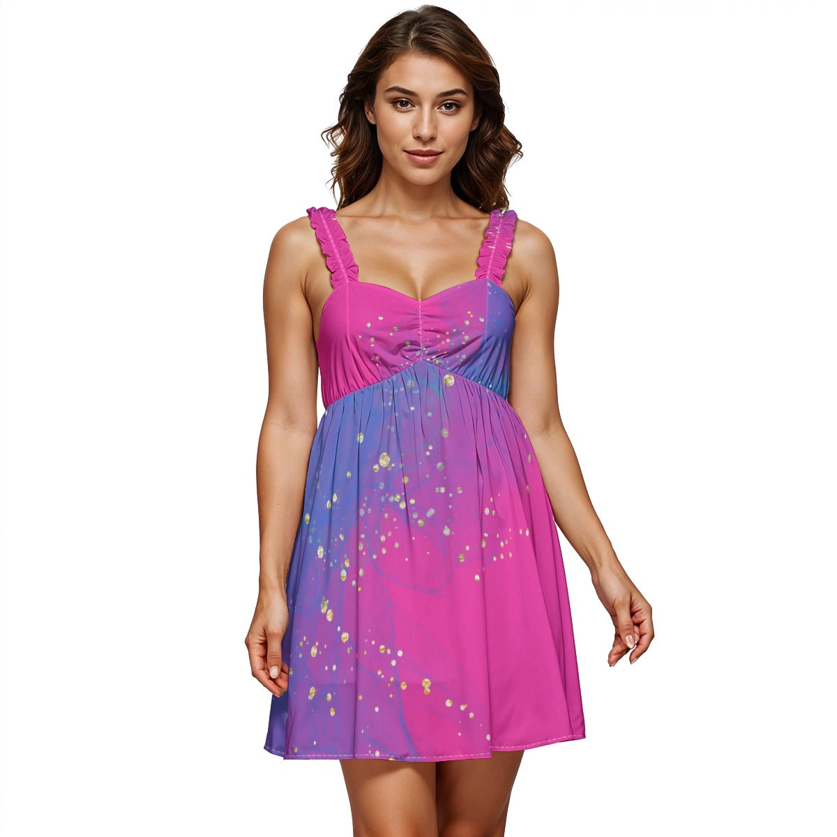 Keira Chiffon Ruffle Strap Dress