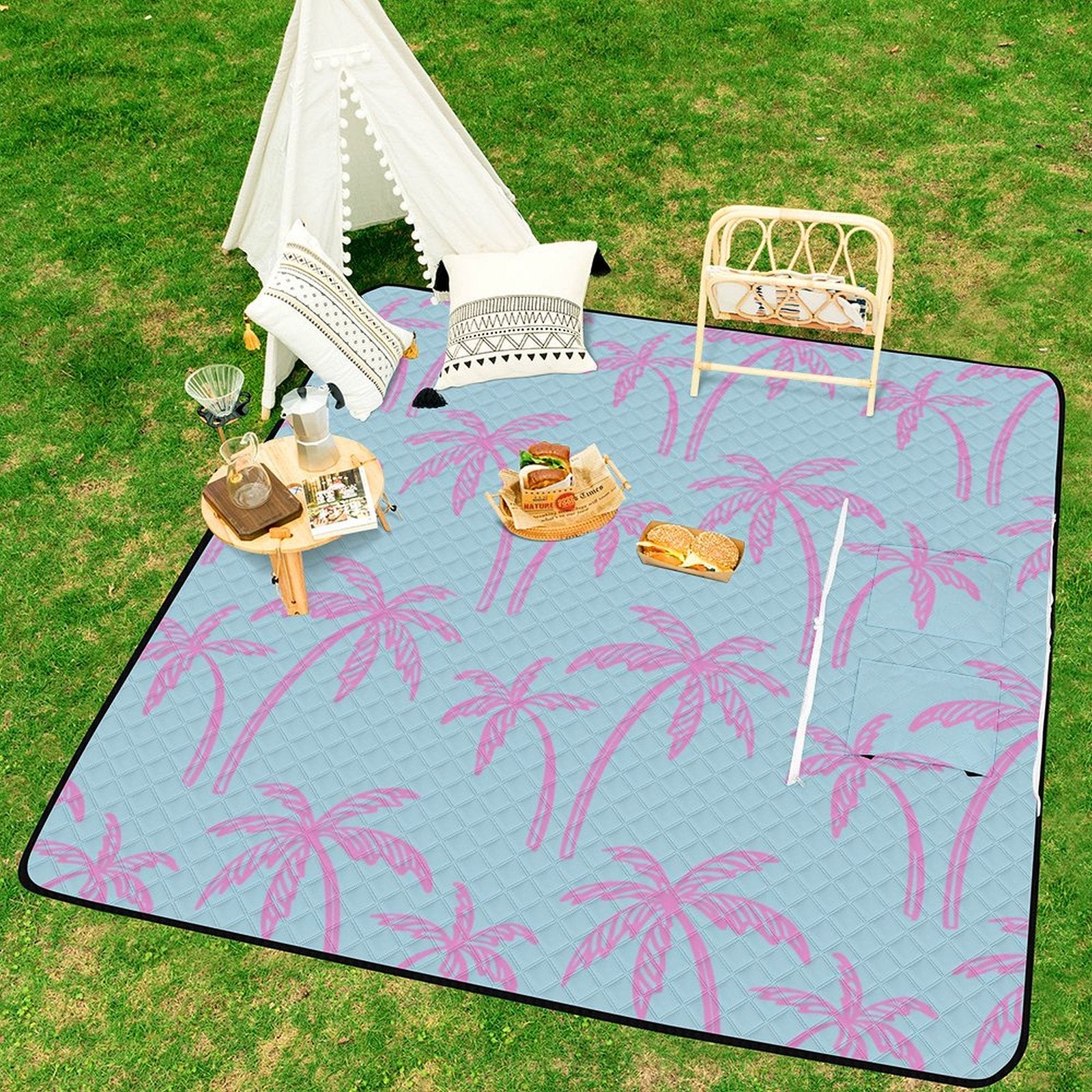Pastel Palm Massive 2M x 2M Zip Up Picnic