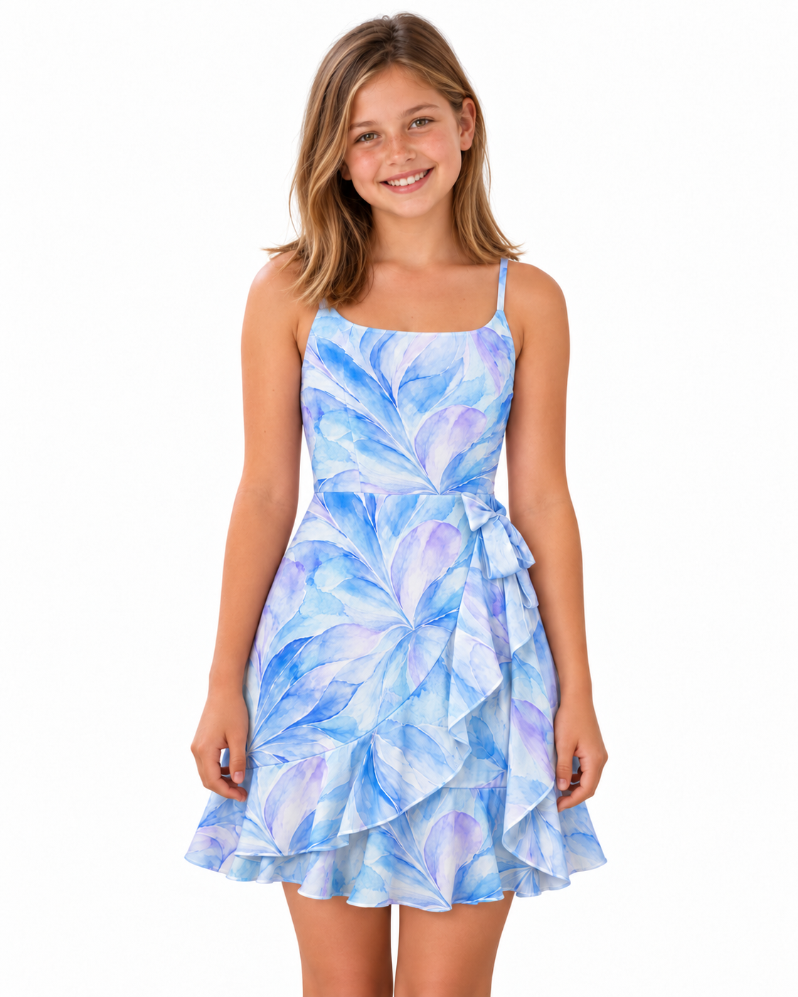 Chloe Ruffle Hem Party Dress for Tween Girls | Sutton Sisters Australia
