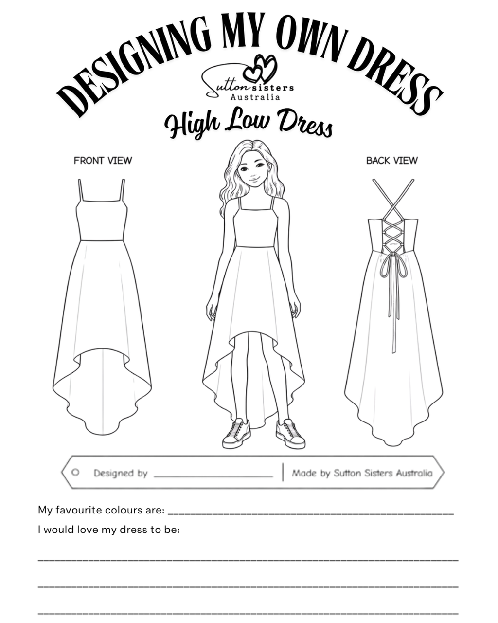 Design Your Own Primary School Year 6 Graduation High Low Dress for Tween Girls | Sutton Sisters Australia