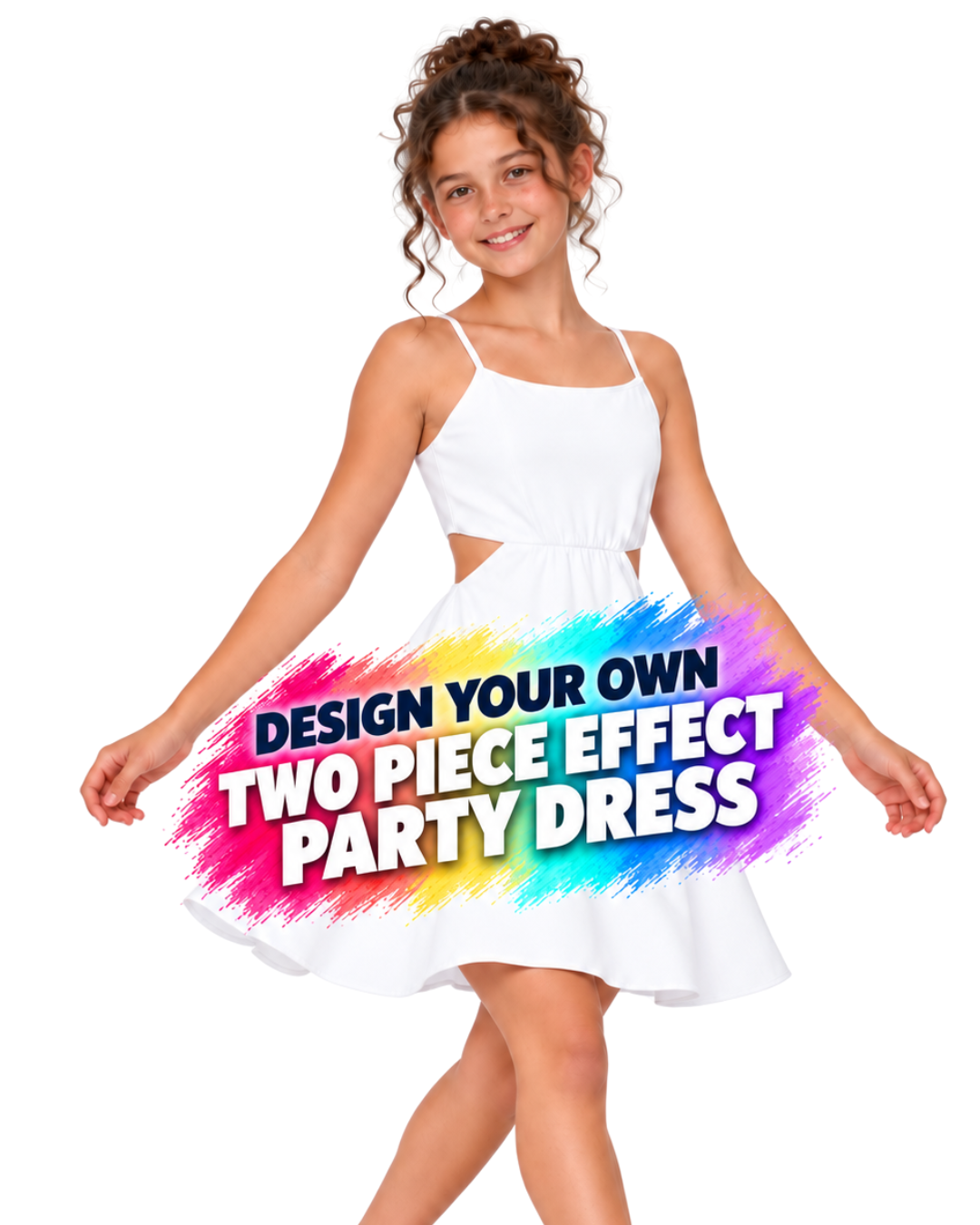 Design Your Own Two Piece Effect Party Dress for Tween Girls | Sutton Sisters Australia.