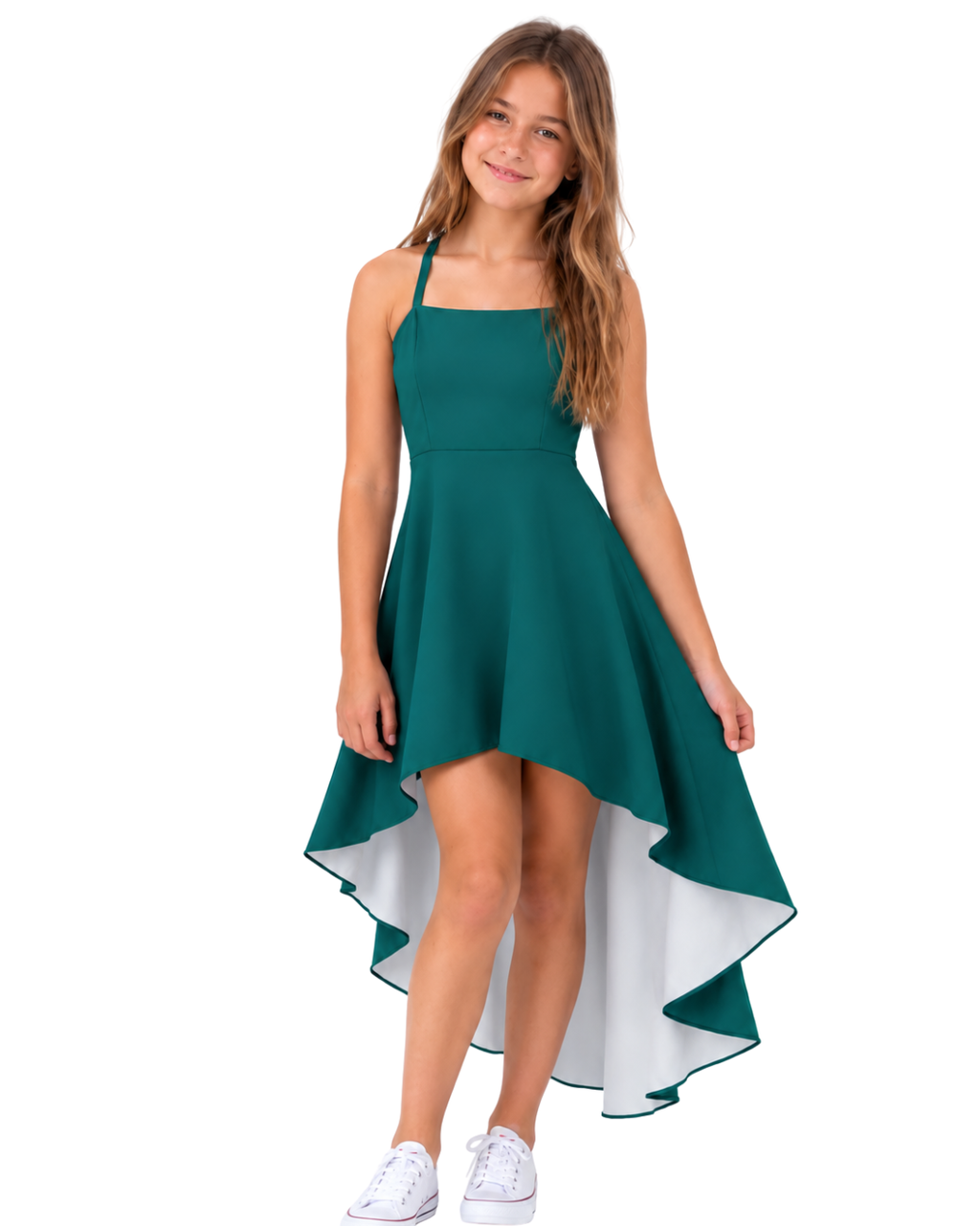 Eden Teal High Low Dress for Tween Girls | Sutton Sisters Australia