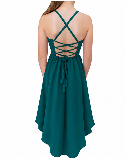 Eden Teal High Low Dress for Tween Girls | Sutton Sisters Australia