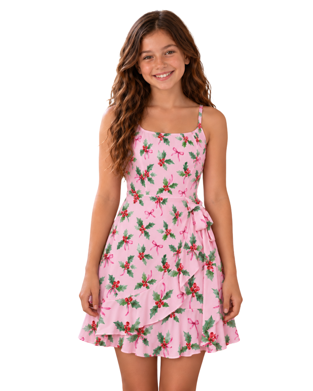 Noelle Christmas Ruffle Hem Dress for Tween Girls | Sutton Sisters Australia