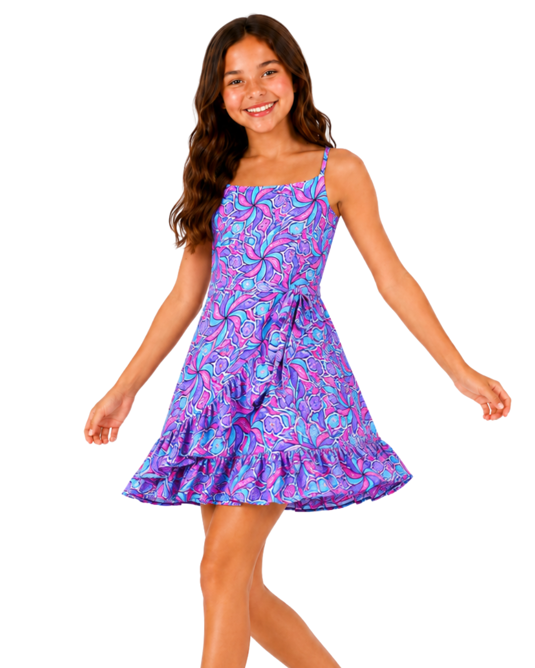 Penny Ruffle Hem Party Dress for Tween Girls | Sutton Sisters Australia