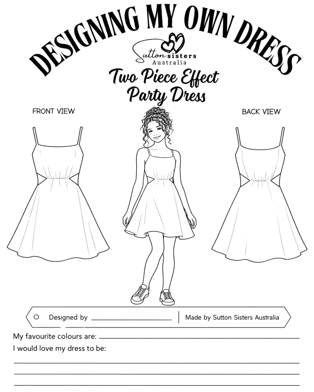 Design Your Own Two Piece Effect Party Dress for Tween Girls | Sutton Sisters Australia.