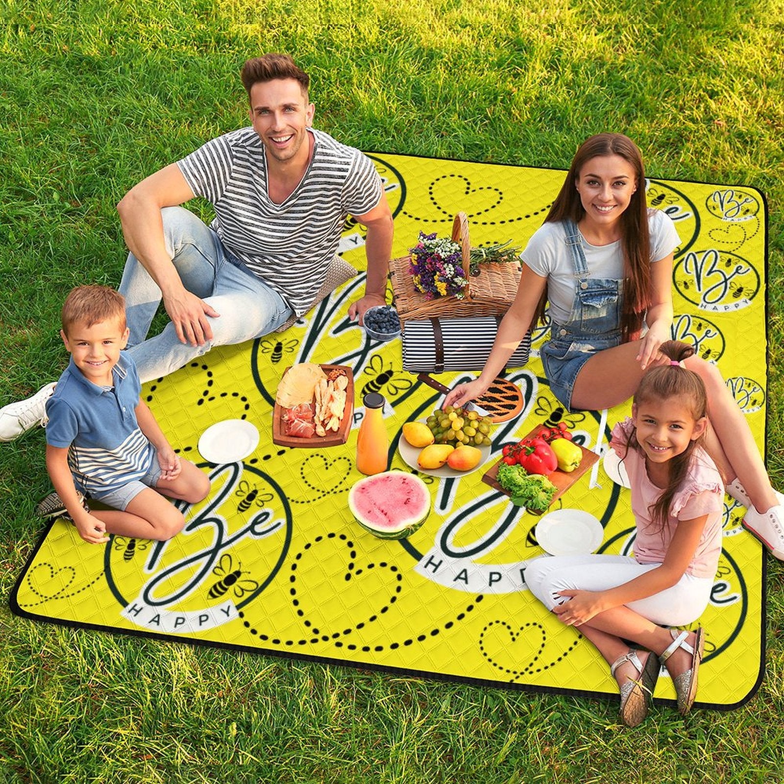 Be Happy Massive 2M x 2M Zip Up Picnic Rug
