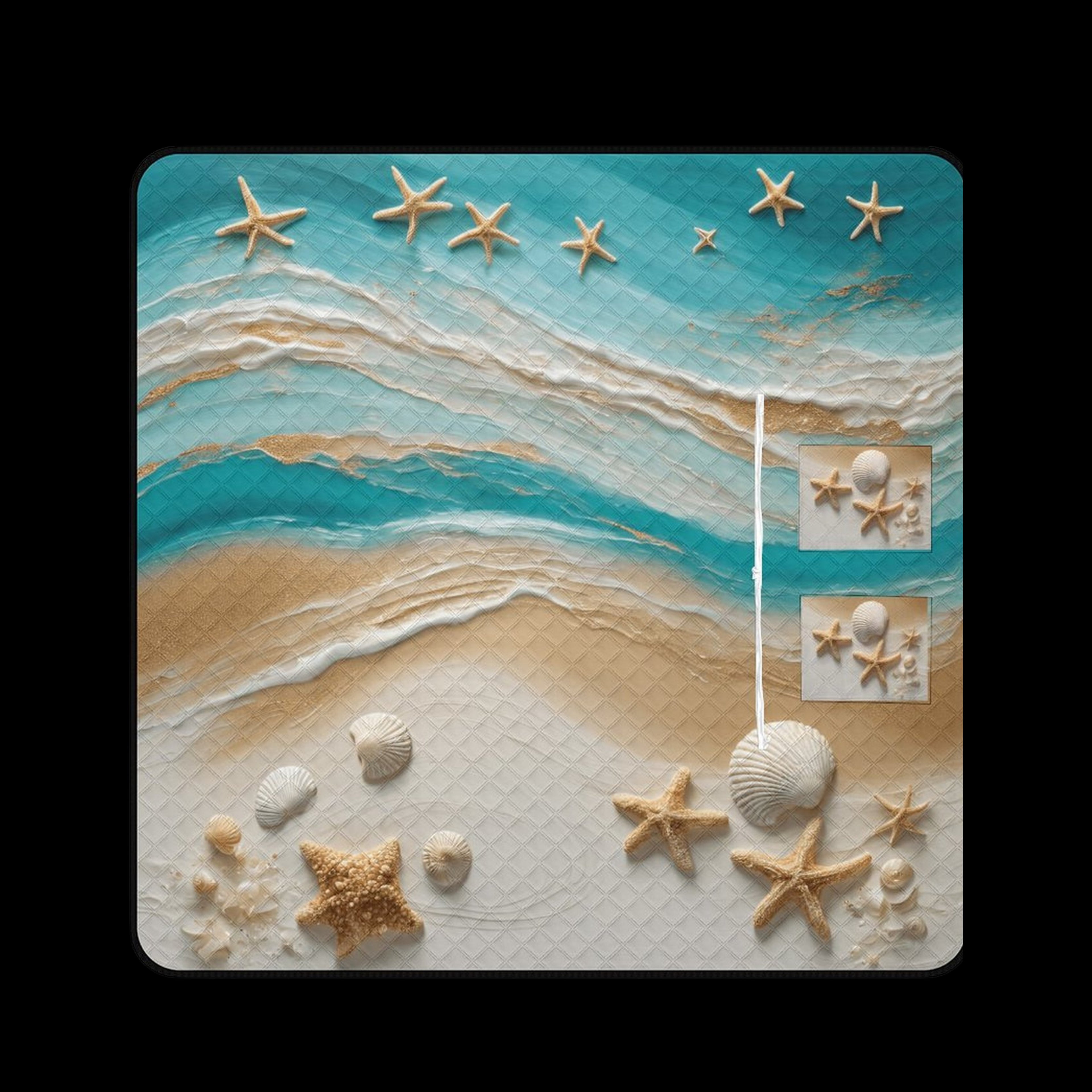 Sand and Sea Massive 2M x 2M Zip Up Picnic Rug