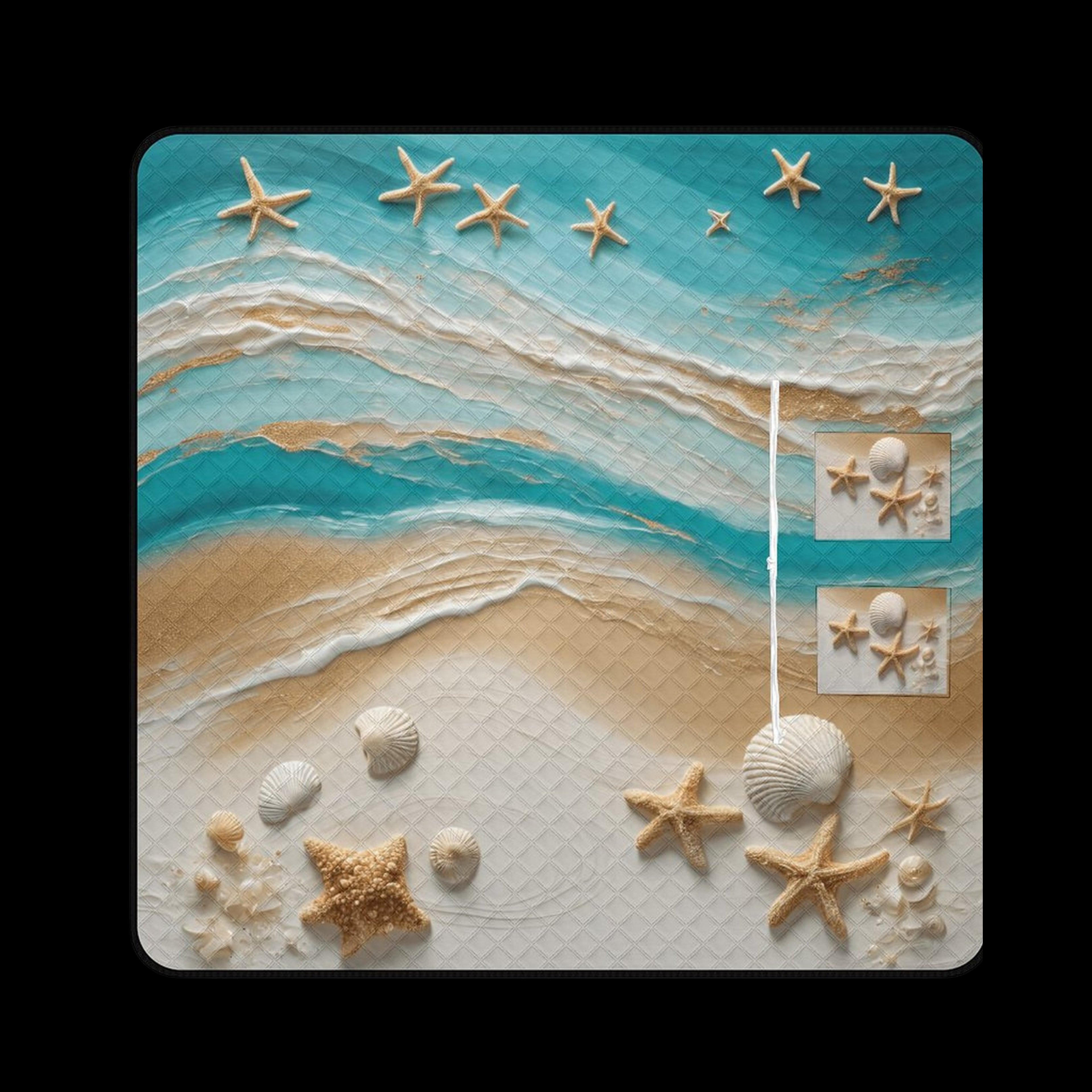 Sand and Sea Massive 2M x 2M Zip Up Picnic Rug