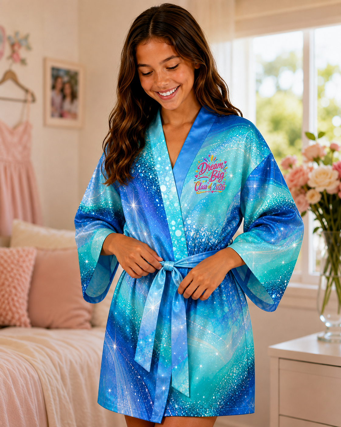 Take Your Sparkle Graduation Satin Robe