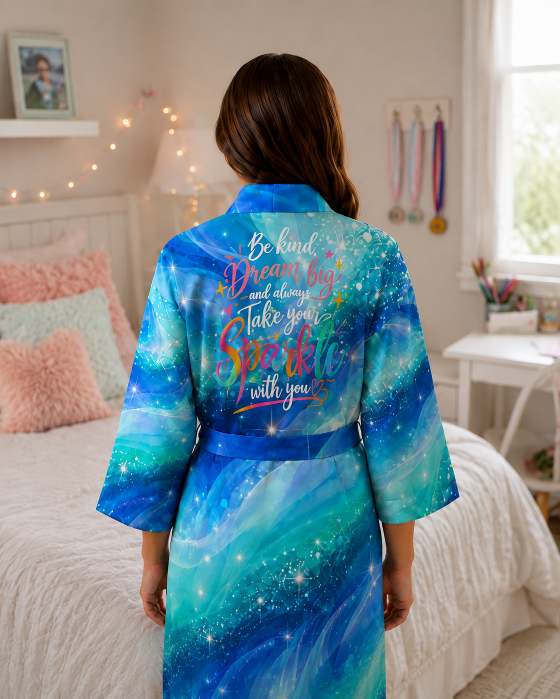 Take Your Sparkle Graduation Satin Robe