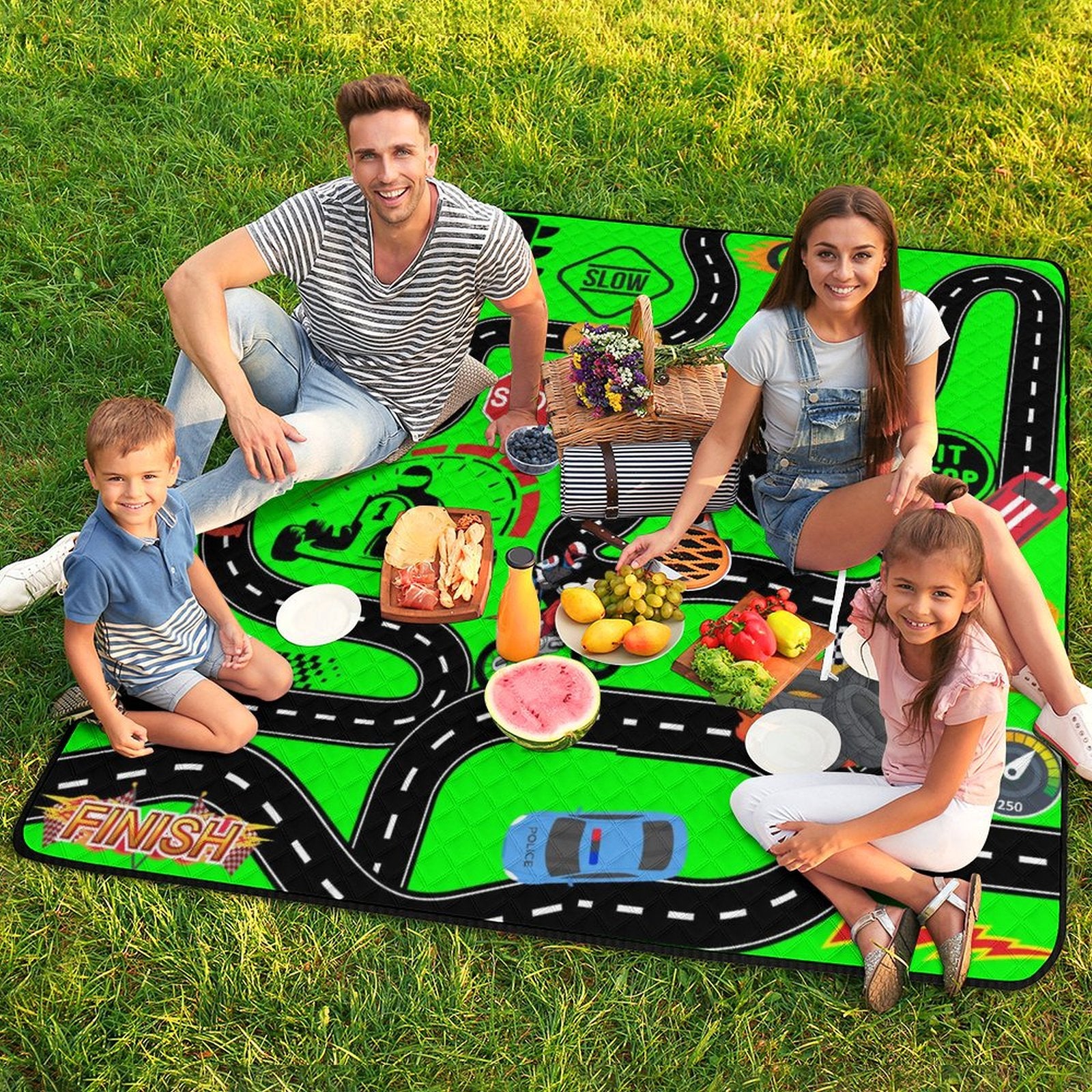 Race Track Massive 2M x 2M Zip Up Picnic Rug
