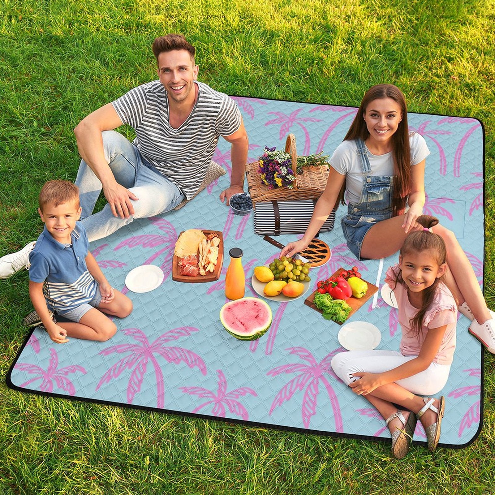 Pastel Palm Massive 2M x 2M Zip Up Picnic