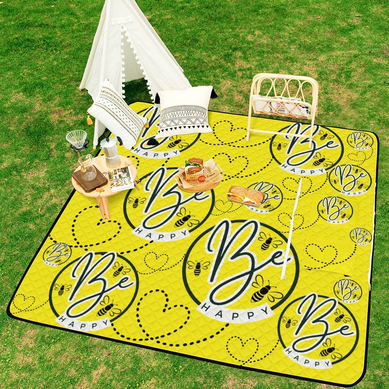 Be Happy Massive 2M x 2M Zip Up Picnic Rug