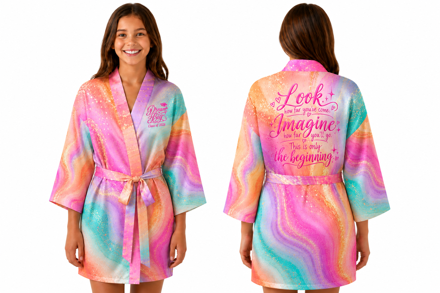Dreamscape Year 6 Graduation Satin Robe – Class of 2026