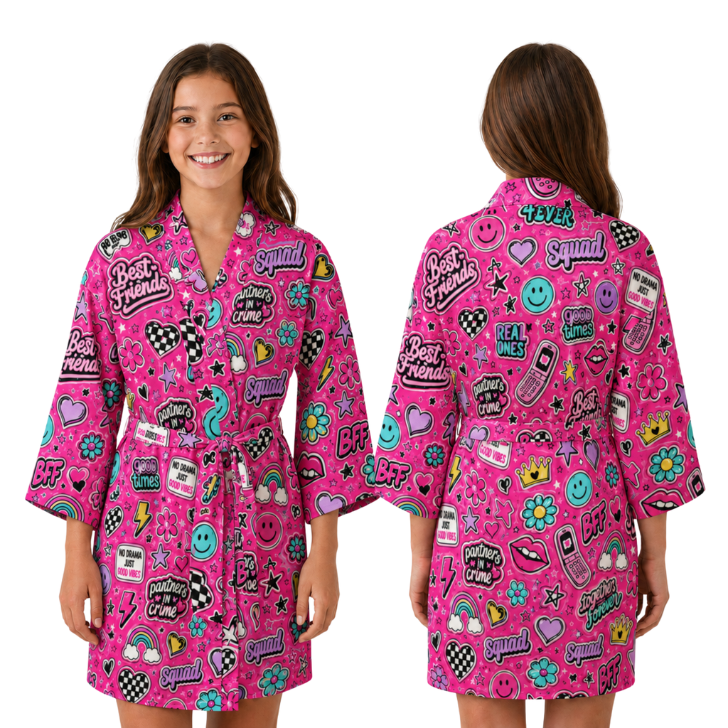 Hot Pink Besties Robe | Sutton Sisters Australia