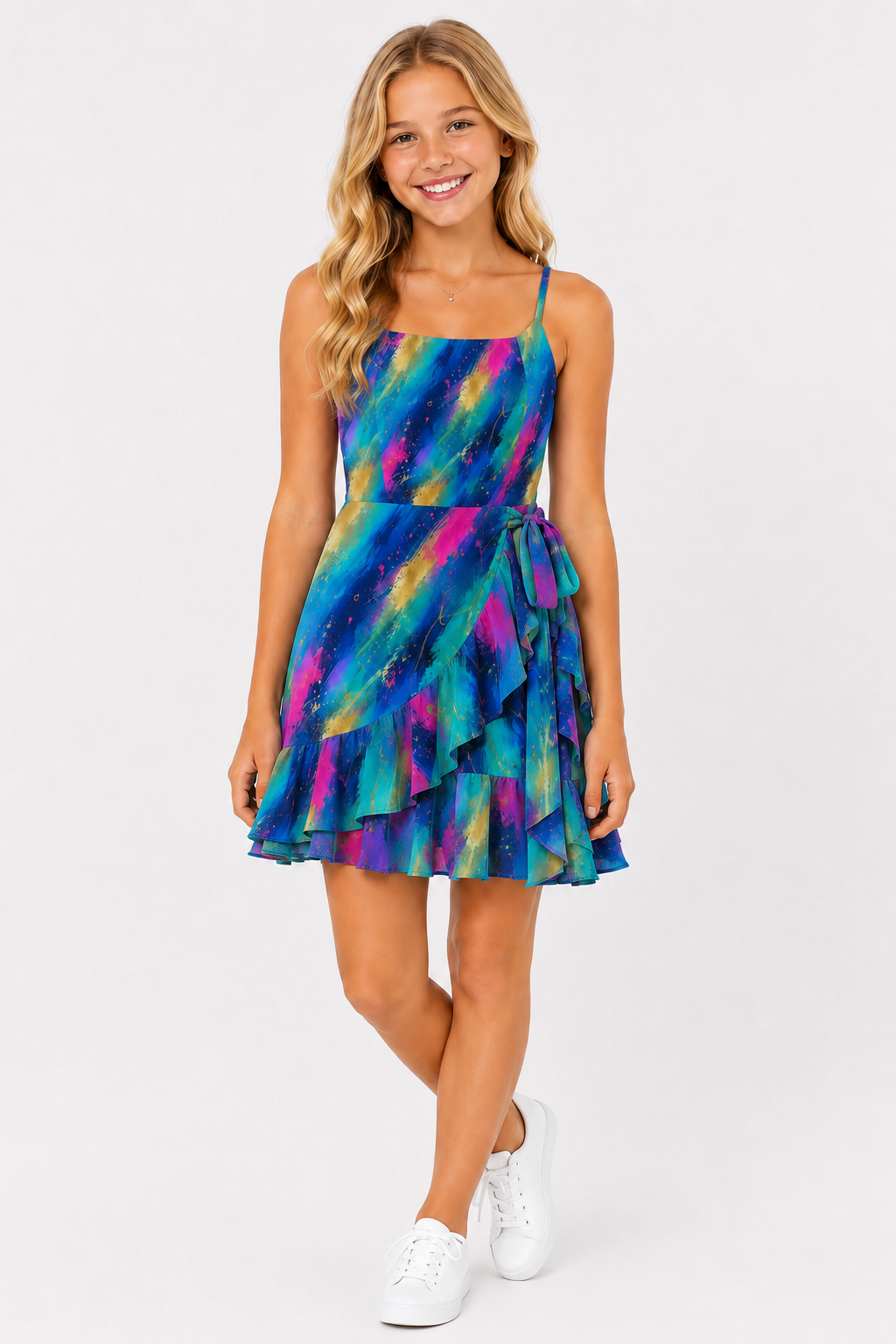 Tilly Ruffle Hem Party Dress for Tween Girls | Sutton Sisters Australia