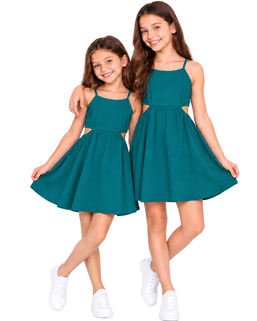 Tahlia Two-Piece Effect Party Dress 💚 for Tween Girls | Sutton Sisters Australia