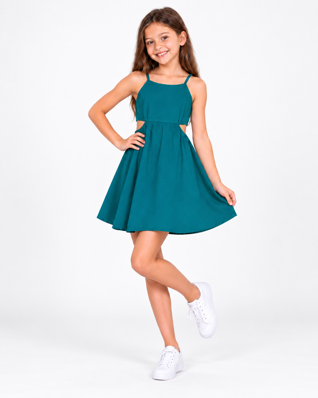 Tahlia Two-Piece Effect Party Dress 💚 for Tween Girls | Sutton Sisters Australia